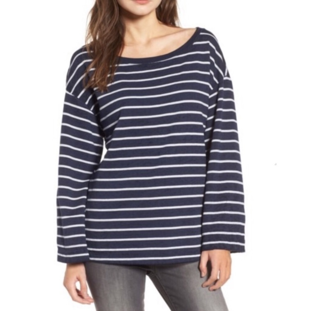 Treasure and bond striped bell sleeve sweater XXS